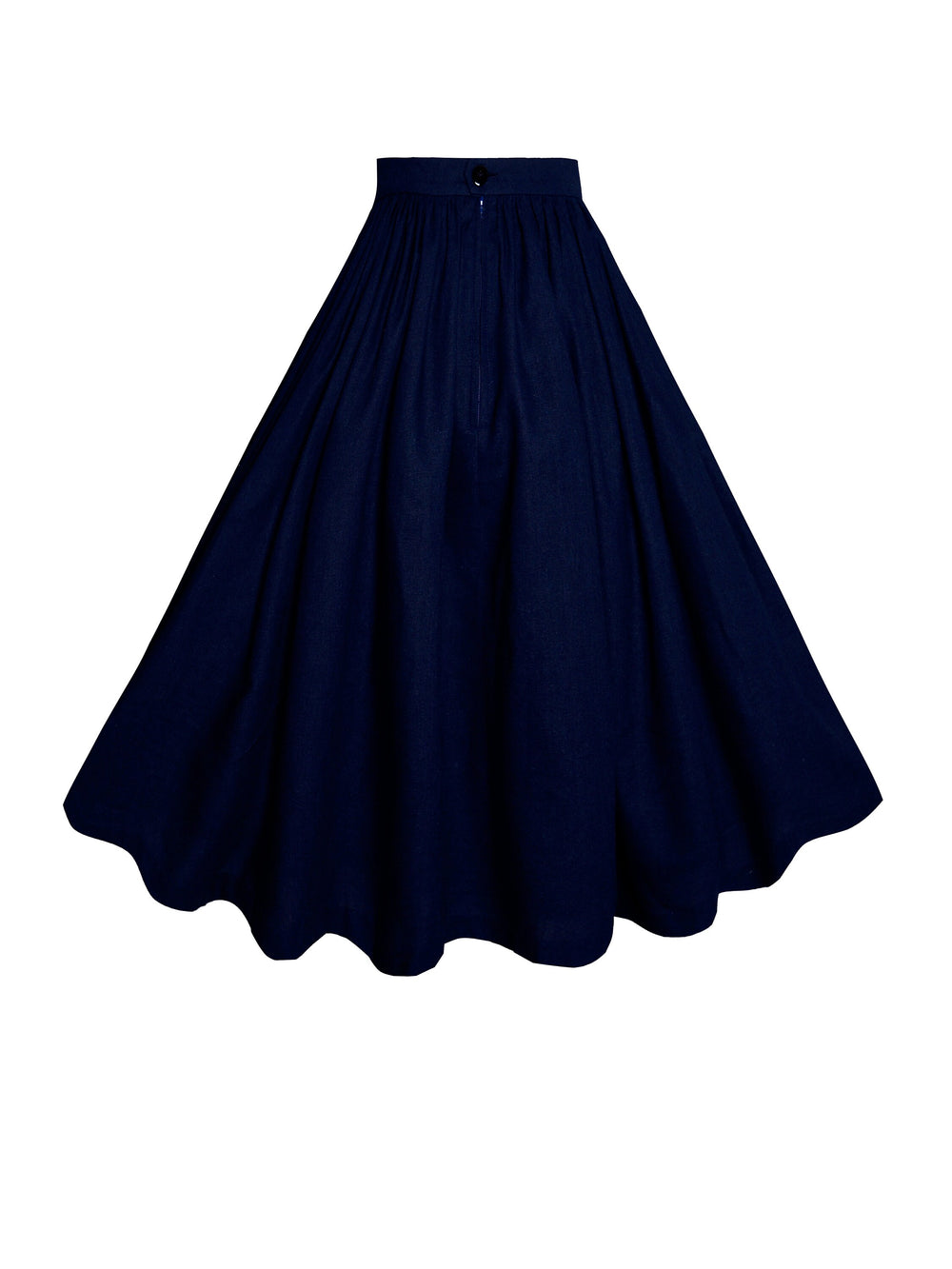 MTO - Lola Skirt in Indigo Blue Linen