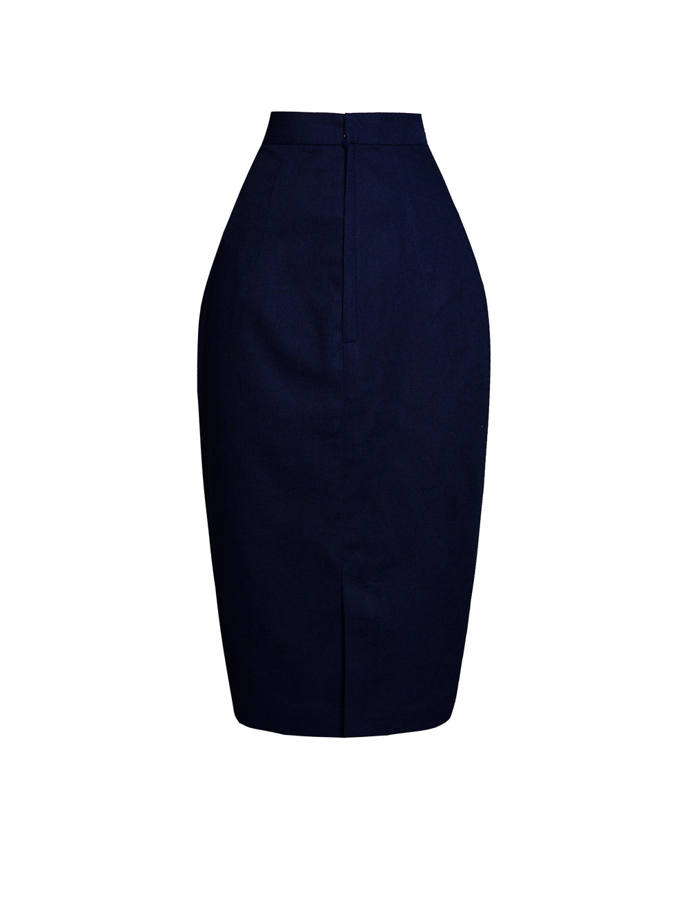 MTO - Denham Skirt in Indigo Blue Linen