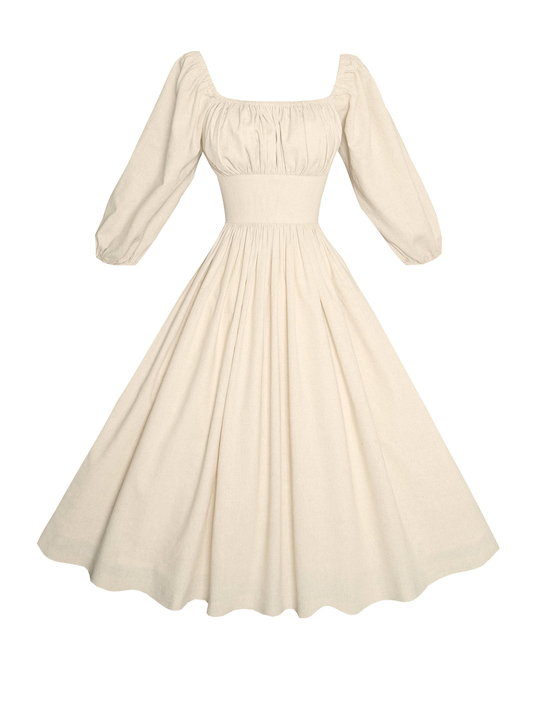 MTO - Sydney Dress in Parchment Ivory Linen