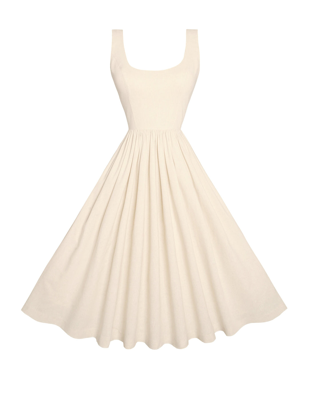 MTO - Emily Dress in Parchment Ivory Linen