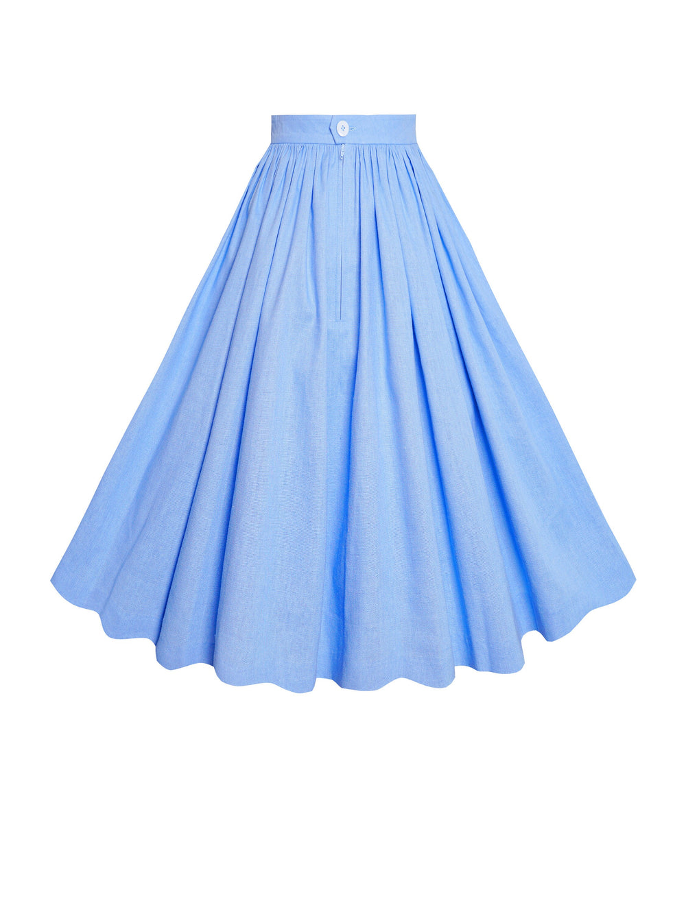 MTO - Lola Skirt in Powder Blue Linen