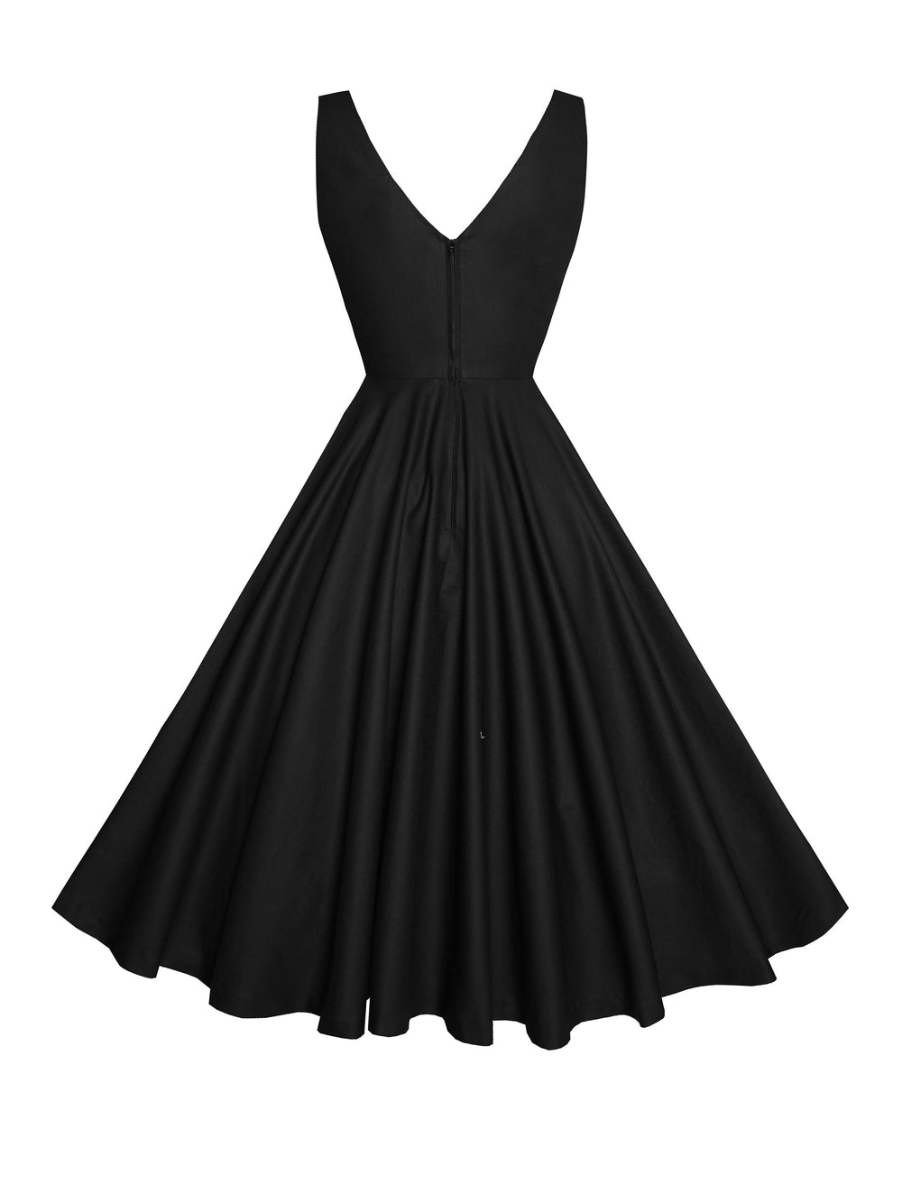 RTS - Size S - Diana Dress in Raven Black Cotton