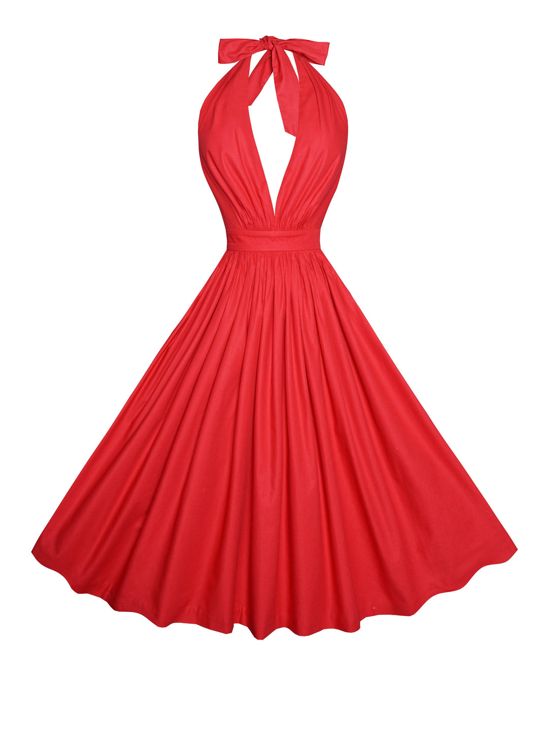MTO - Charlotte Dress in Cardinal Red Cotton