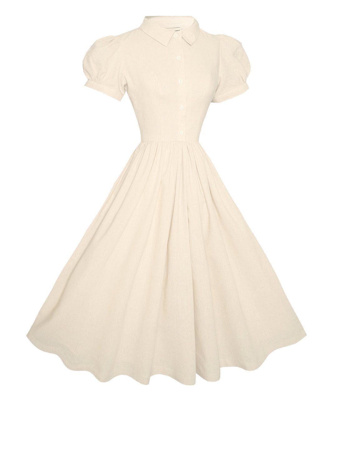 MTO - Judy Dress in Parchment Ivory Linen