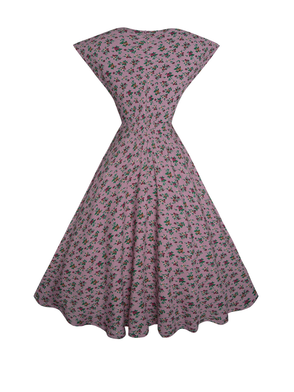 MTO - Kennedy Dress in Rayon Purple "Rustic Country Roses"
