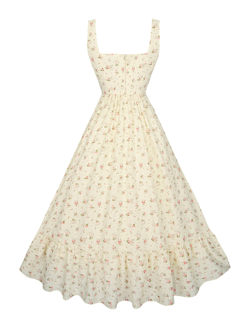RTS - Size S - Henrietta Dress in Ivory "Ditzy Floral"