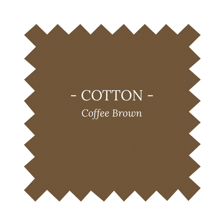 Fabric in Coffee Brown Cotton - By the Yard