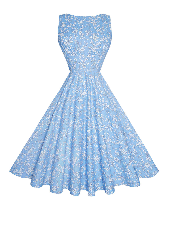 RTS - Size S - Norma Dress in Blue "Garden Party"