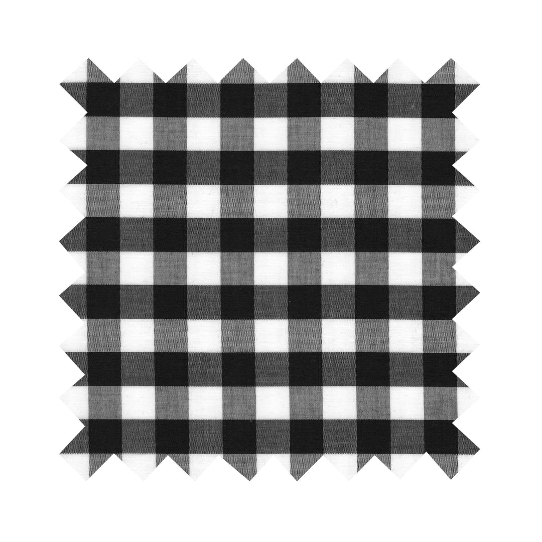 Fabric Black Gingham - Large Checks - By the Yard
