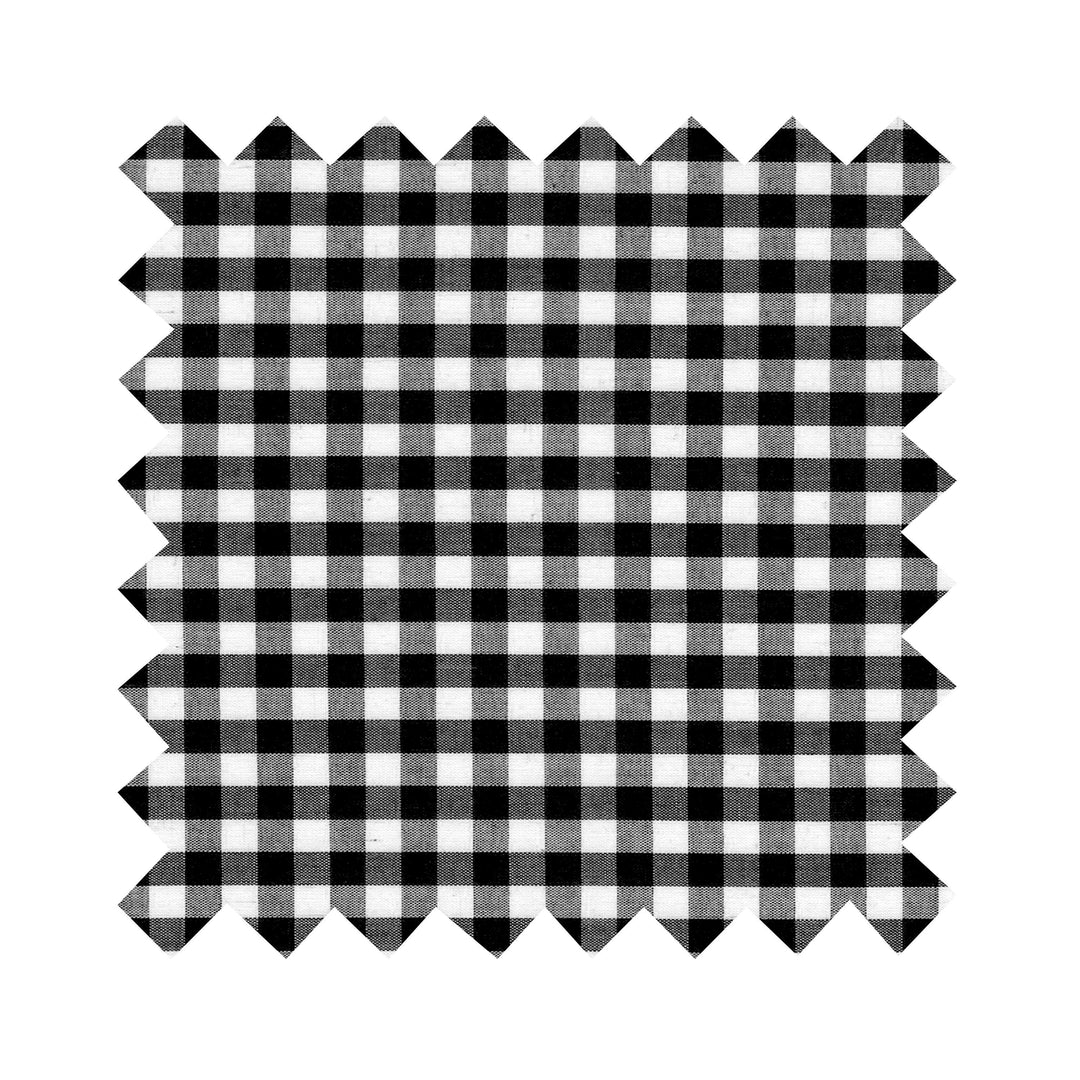 Fabric Black Gingham - Medium Checks - By the Yard
