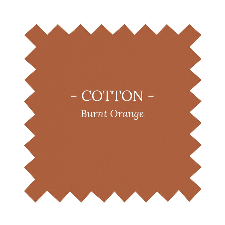 Fabric in Burnt Orange Cotton - By the Yard