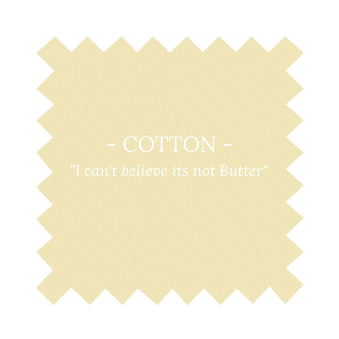 Fabric "I can't believe its not Butter" in Light Pale Yellow Cotton - By the Yard
