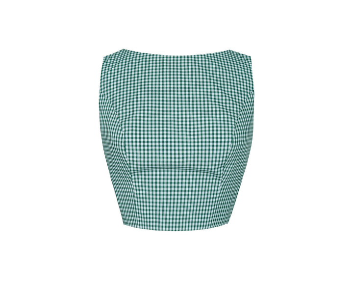 Fabric Pine Green Gingham - Small Checks - By the Yard