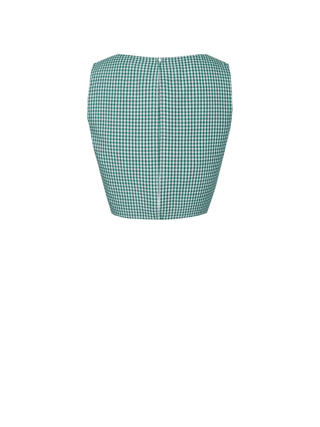 MTO - Georgia Top Only in Pine Green Gingham - Small Checks