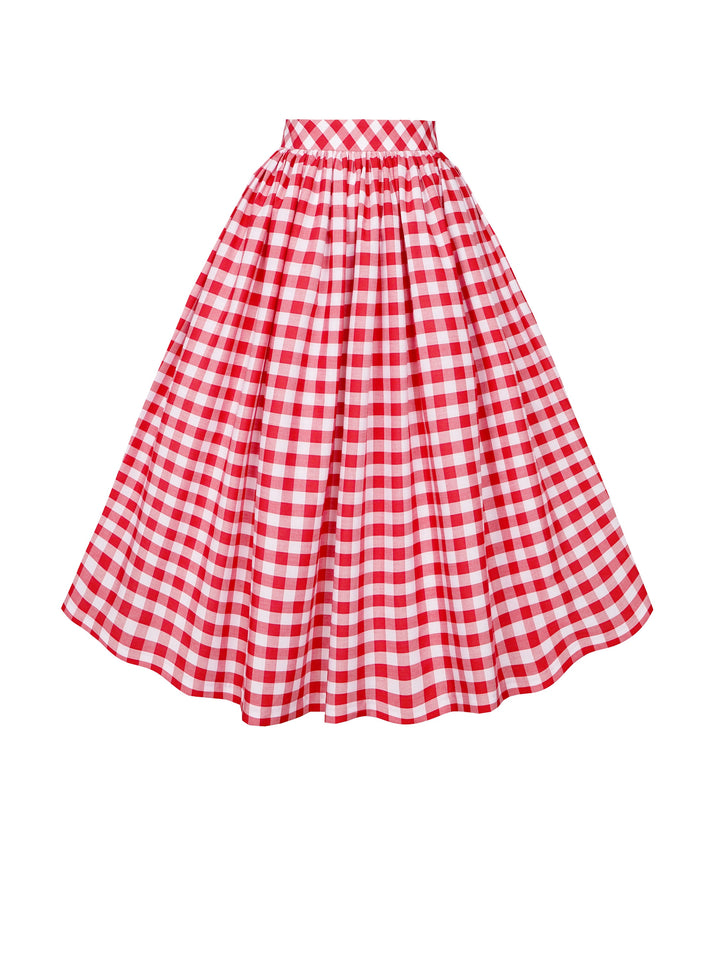 Fabric Red Gingham - Large Checks - By the Yard