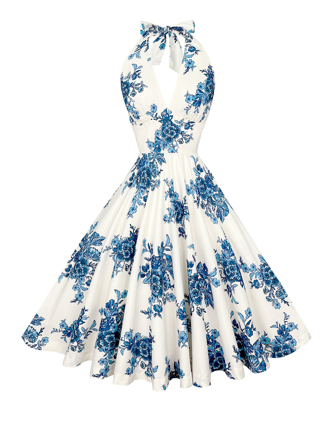 MTO - Mansfield Dress "Bleu de Fleur"