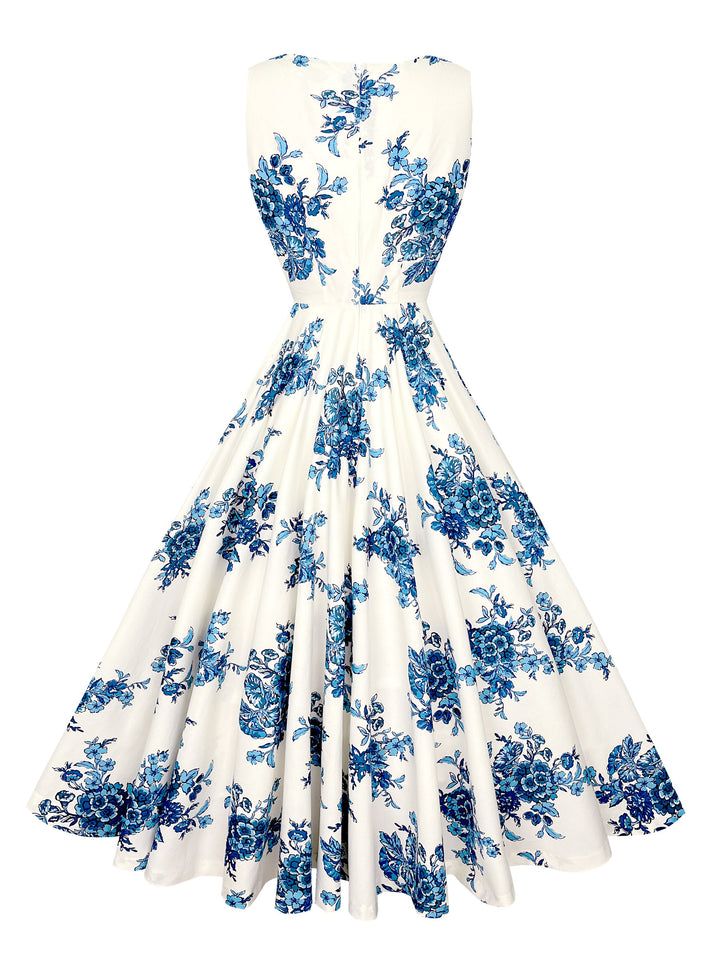 MTO - Norma Dress "Bleu de Fleur"