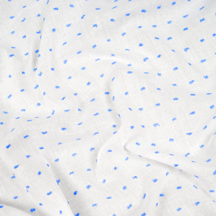 NEW Fabric in Blue "Prim and Pepper" Dotted Swiss - By the Yard