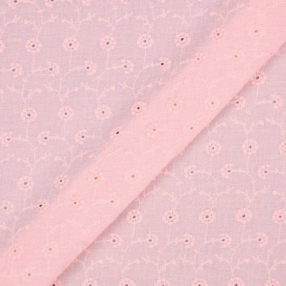 NEW Fabric in Pink "Daisy Chain" Eyelet - By the Yard