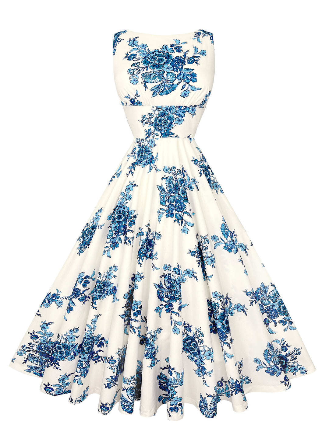 MTO - Norma Dress "Bleu de Fleur"