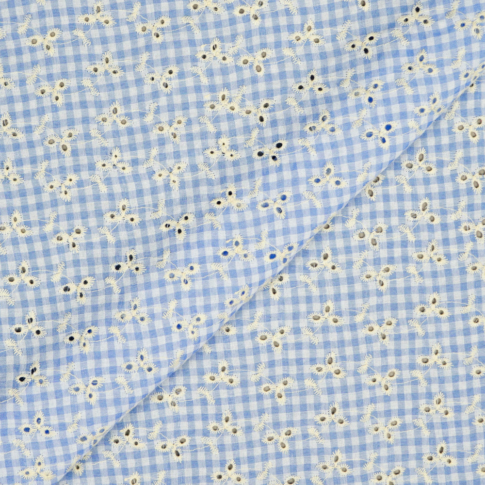 NEW Fabric Blue "Country Garden Gingham" - By the Yard