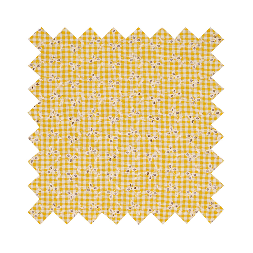 New Fabric in Yellow "Country Garden Gingham" - By the Yard