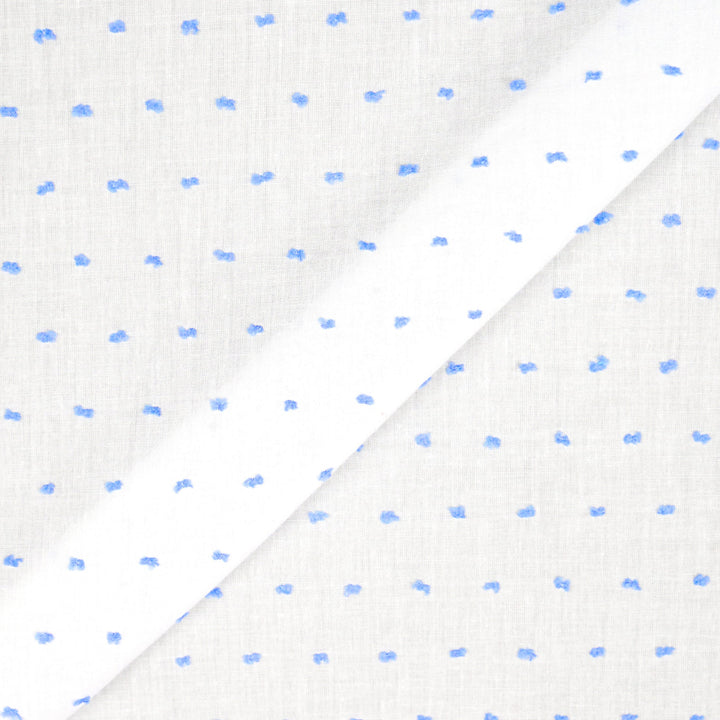 NEW Fabric in Blue "Prim and Pepper" Dotted Swiss - By the Yard