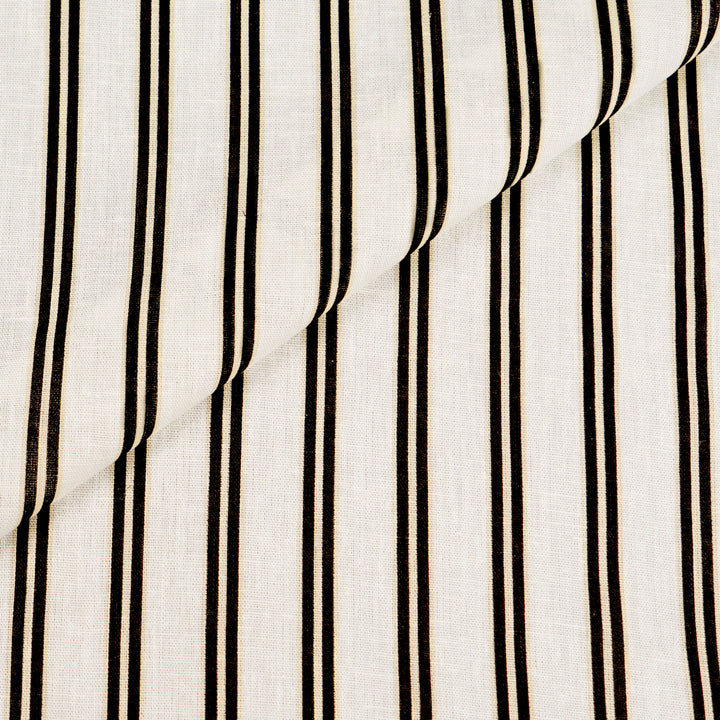 NEW Fabric in "Cafe au Lait" Striped Linen - By the Yard